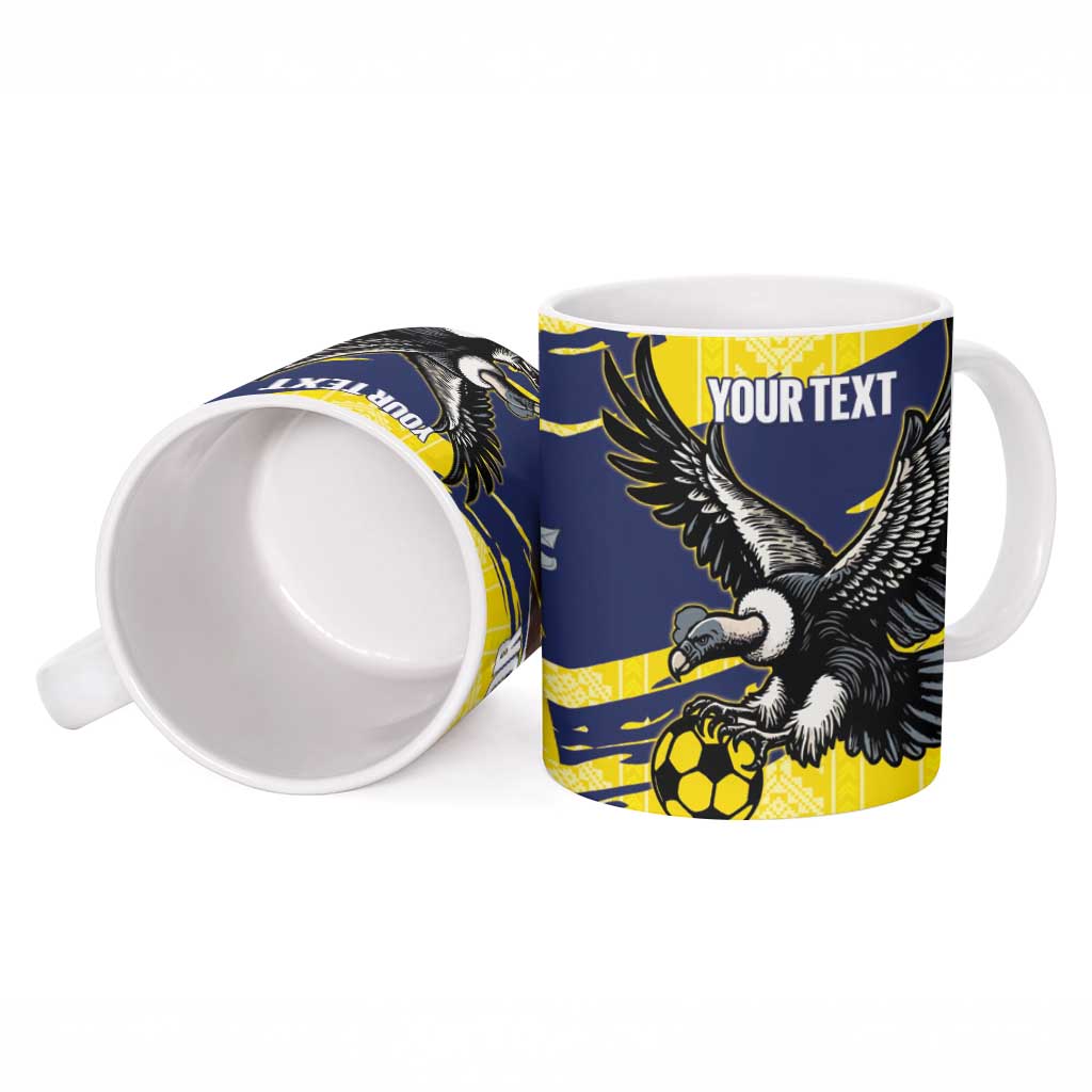 Ecuador Football Custom Ceramic Mug 2026 Vamos La Tri Yellow South America Pattern - Wonder Print Shop