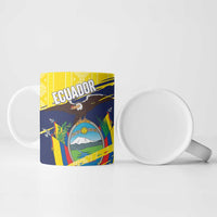 Ecuador Football Custom Ceramic Mug 2026 Vamos La Tri Yellow South America Pattern - Wonder Print Shop