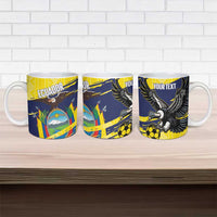 Ecuador Football Custom Ceramic Mug 2026 Vamos La Tri Yellow South America Pattern - Wonder Print Shop