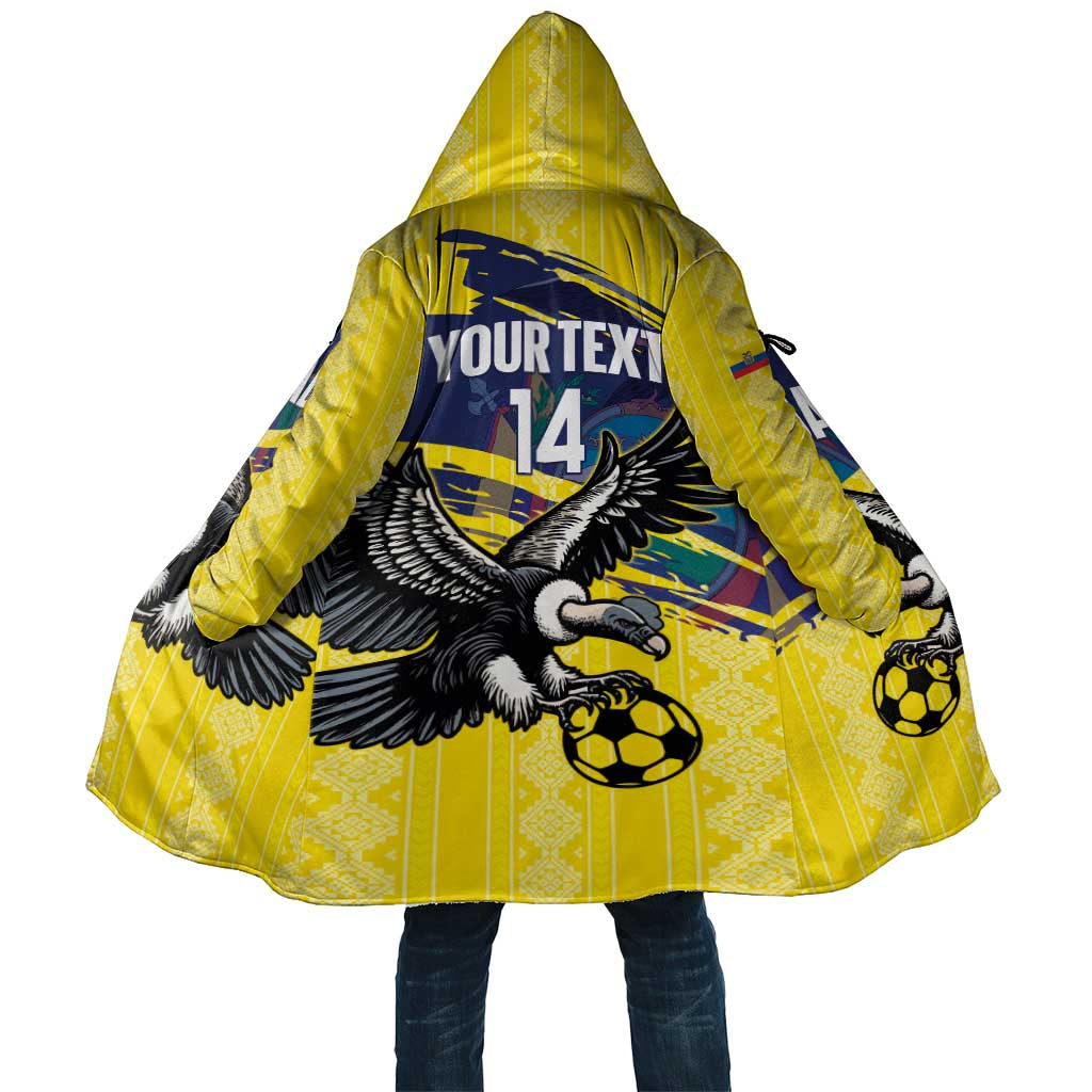 Ecuador Football Custom Cloak 2026 Vamos La Tri Yellow South America Pattern - Wonder Print Shop