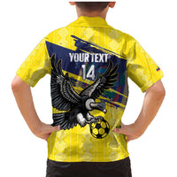 Ecuador Football Custom Family Matching Mermaid Dress and Hawaiian Shirt 2026 Vamos La Tri Yellow South America Pattern - Wonder Print Shop