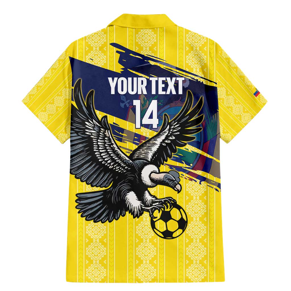 Ecuador Football Custom Family Matching Mermaid Dress and Hawaiian Shirt 2026 Vamos La Tri Yellow South America Pattern - Wonder Print Shop