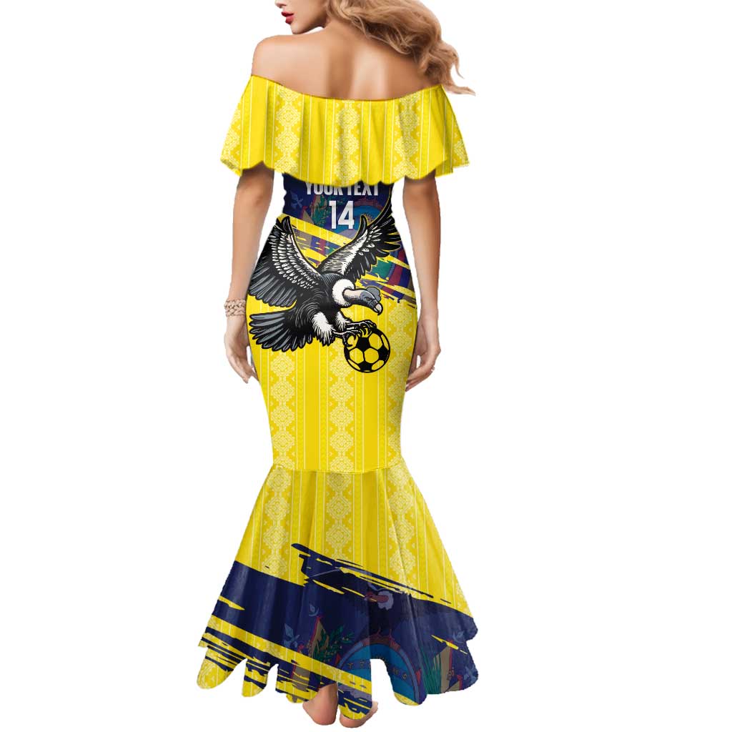 Ecuador Football Custom Family Matching Mermaid Dress and Hawaiian Shirt 2026 Vamos La Tri Yellow South America Pattern - Wonder Print Shop