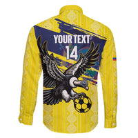 Ecuador Football Custom Family Matching Off The Shoulder Long Sleeve Dress and Hawaiian Shirt 2026 Vamos La Tri Yellow South America Pattern - Wonder Print Shop