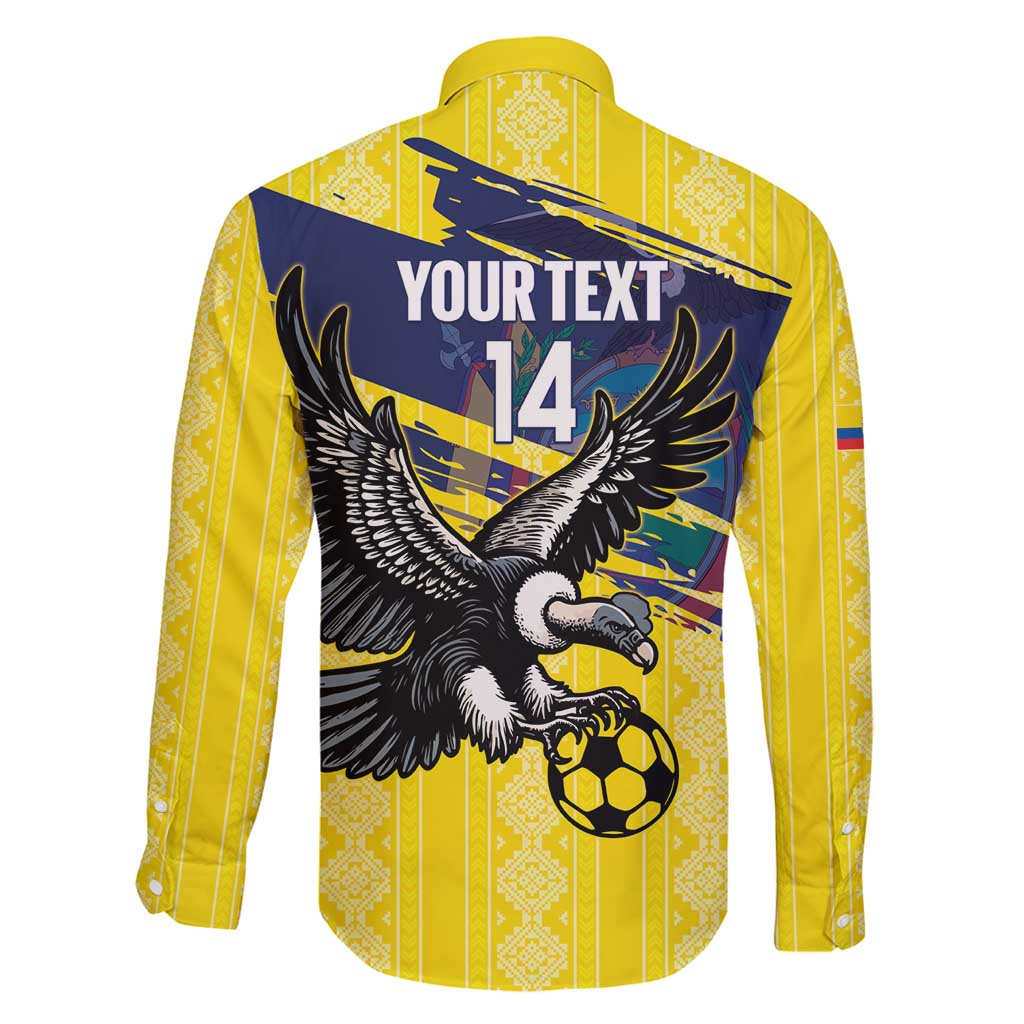 Ecuador Football Custom Family Matching Off Shoulder Maxi Dress and Hawaiian Shirt 2026 Vamos La Tri Yellow South America Pattern - Wonder Print Shop