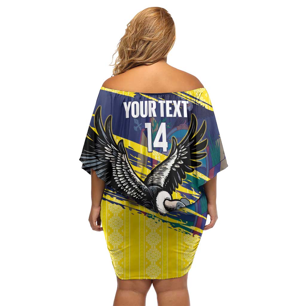 Ecuador Football Custom Family Matching Off Shoulder Short Dress and Hawaiian Shirt 2026 Vamos La Tri Yellow South America Pattern - Wonder Print Shop