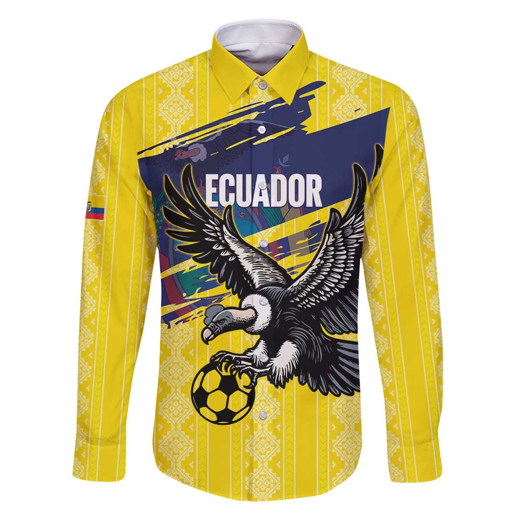 Ecuador Football Custom Family Matching Puletasi and Hawaiian Shirt 2026 Vamos La Tri Yellow South America Pattern - Wonder Print Shop