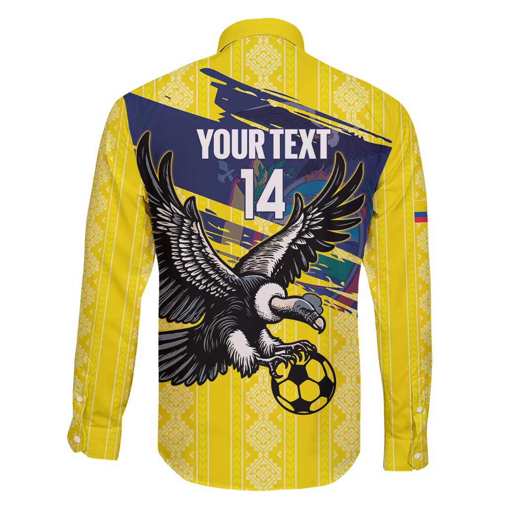 Ecuador Football Custom Family Matching Short Sleeve Bodycon Dress and Hawaiian Shirt 2026 Vamos La Tri Yellow South America Pattern - Wonder Print Shop