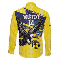 Ecuador Football Custom Family Matching Short Sleeve Bodycon Dress and Hawaiian Shirt 2026 Vamos La Tri Yellow South America Pattern - Wonder Print Shop