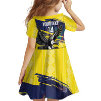 Ecuador Football Custom Family Matching Tank Maxi Dress and Hawaiian Shirt 2026 Vamos La Tri Yellow South America Pattern - Wonder Print Shop