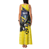 Ecuador Football Custom Family Matching Tank Maxi Dress and Hawaiian Shirt 2026 Vamos La Tri Yellow South America Pattern - Wonder Print Shop