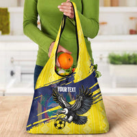 Ecuador Football Custom Grocery Bag 2026 Vamos La Tri Yellow South America Pattern - Wonder Print Shop