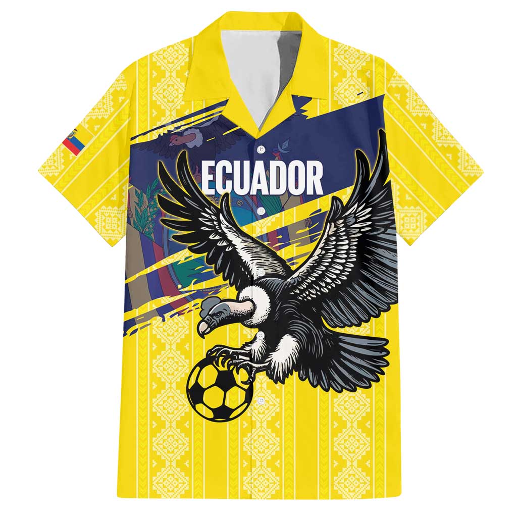 Ecuador Football Custom Hawaiian Shirt 2026 Vamos La Tri Yellow South America Pattern - Wonder Print Shop