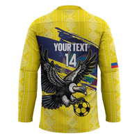 Ecuador Football Custom Hockey Jersey 2026 Vamos La Tri Yellow South America Pattern - Wonder Print Shop