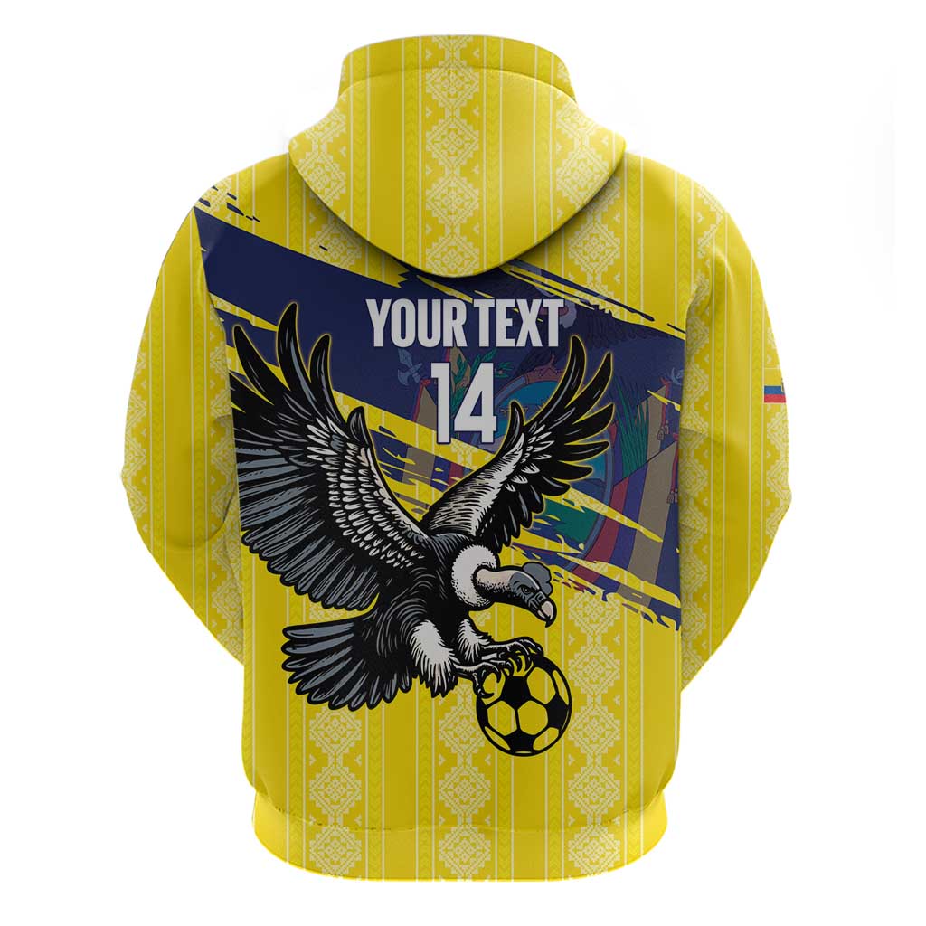 Ecuador Football Custom Hoodie 2026 Vamos La Tri Yellow South America Pattern - Wonder Print Shop