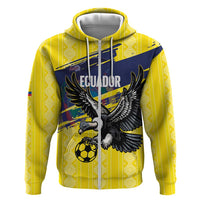 Ecuador Football Custom Hoodie 2026 Vamos La Tri Yellow South America Pattern - Wonder Print Shop