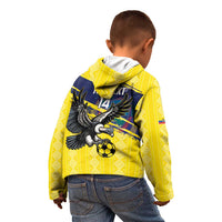 Ecuador Football Custom Kid Hoodie 2026 Vamos La Tri Yellow South America Pattern - Wonder Print Shop