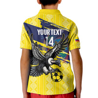 Ecuador Football Custom Kid Polo Shirt 2026 Vamos La Tri Yellow South America Pattern - Wonder Print Shop