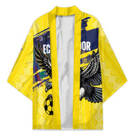 Ecuador Football Custom Kimono 2026 Vamos La Tri Yellow South America Pattern - Wonder Print Shop