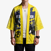 Ecuador Football Custom Kimono 2026 Vamos La Tri Yellow South America Pattern - Wonder Print Shop