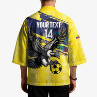 Ecuador Football Custom Kimono 2026 Vamos La Tri Yellow South America Pattern - Wonder Print Shop