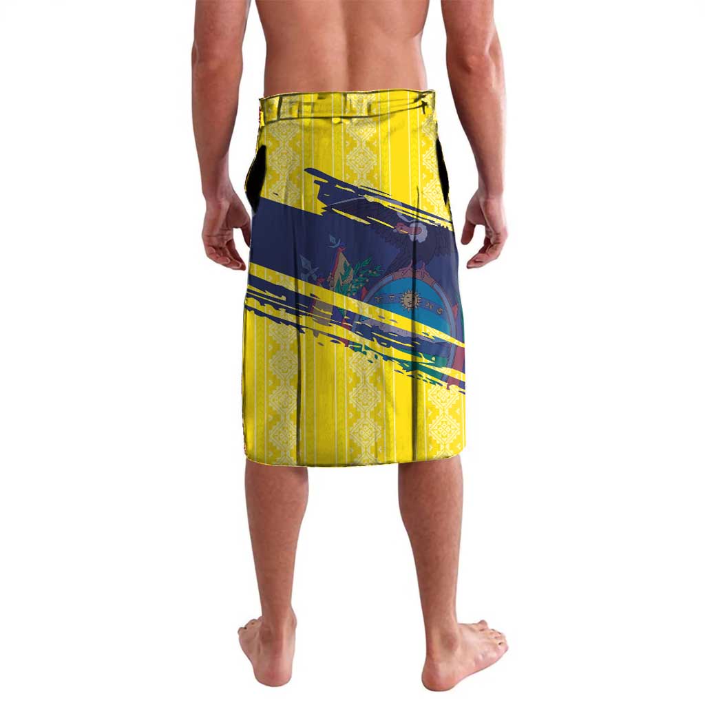 Ecuador Football Custom Lavalava 2026 Vamos La Tri Yellow South America Pattern - Wonder Print Shop