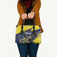 Ecuador Football Custom Leather Bag 2026 Vamos La Tri Yellow South America Pattern - Wonder Print Shop