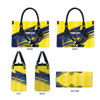 Ecuador Football Custom Leather Bag 2026 Vamos La Tri Yellow South America Pattern - Wonder Print Shop