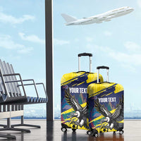 Ecuador Football Custom Luggage Cover 2026 Vamos La Tri Yellow South America Pattern - Wonder Print Shop