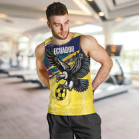Ecuador Football Custom Men Tank Top 2026 Vamos La Tri Yellow South America Pattern - Wonder Print Shop