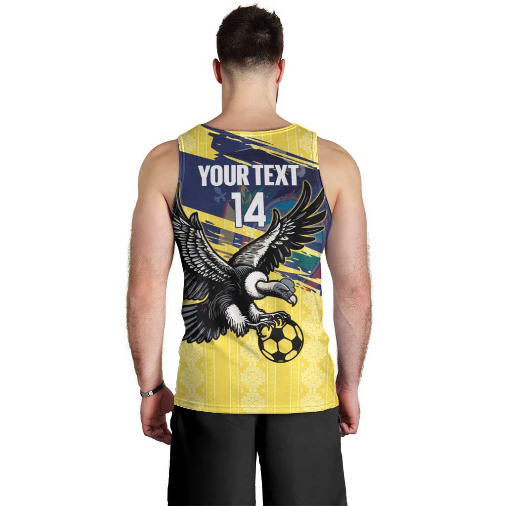 Ecuador Football Custom Men Tank Top 2026 Vamos La Tri Yellow South America Pattern - Wonder Print Shop