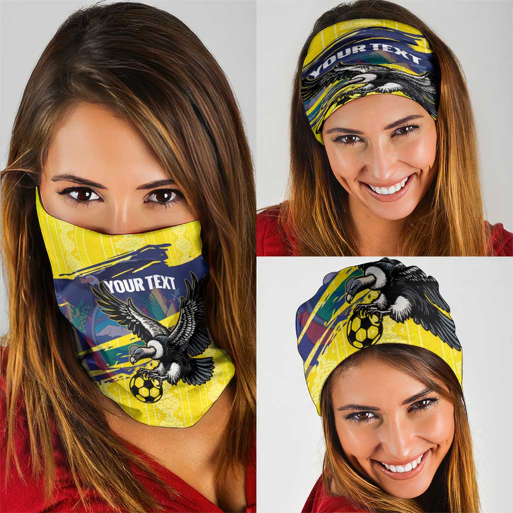 Ecuador Football Custom Neck Gaiter 2026 Vamos La Tri Yellow South America Pattern - Wonder Print Shop
