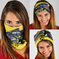 Ecuador Football Custom Neck Gaiter 2026 Vamos La Tri Yellow South America Pattern - Wonder Print Shop
