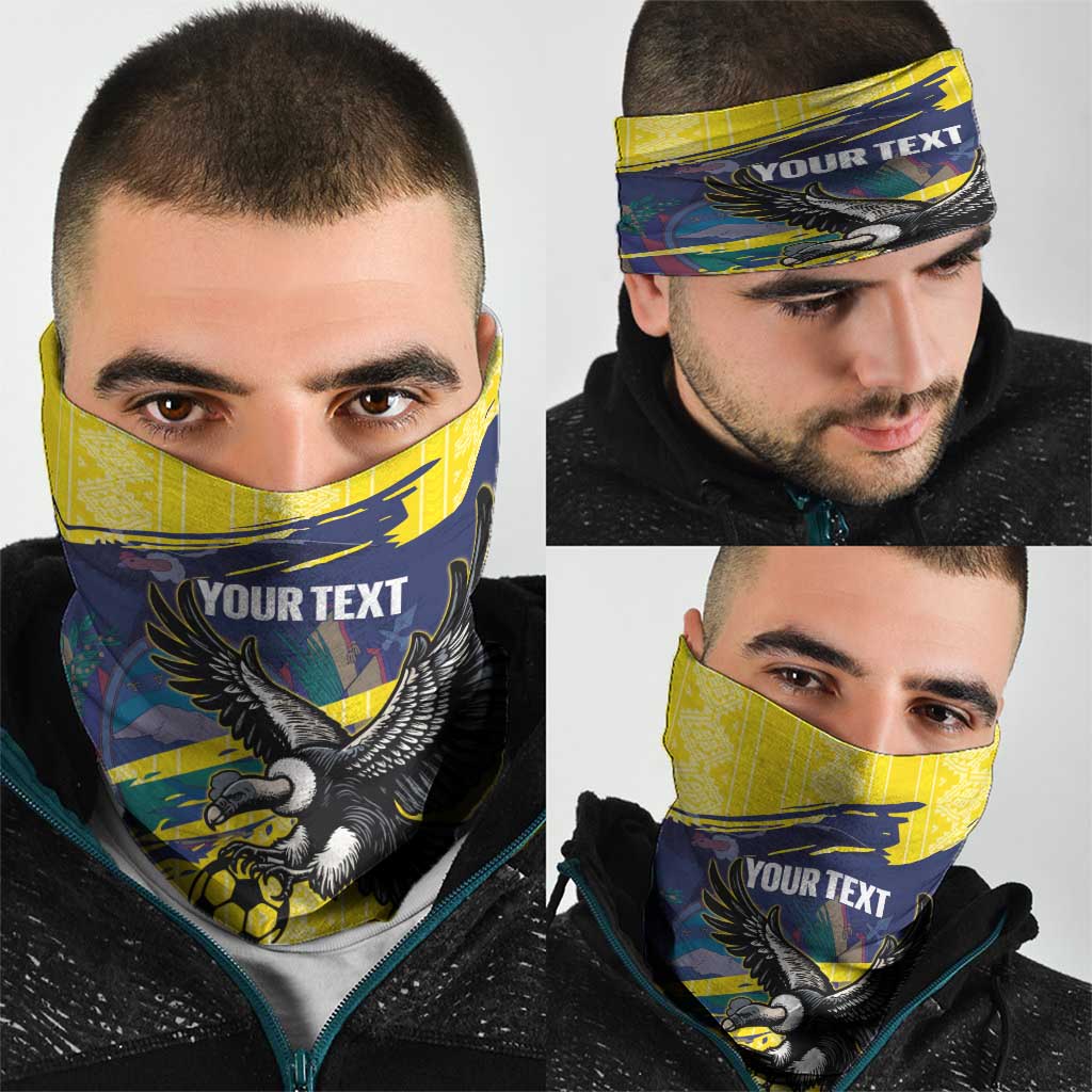 Ecuador Football Custom Neck Gaiter 2026 Vamos La Tri Yellow South America Pattern - Wonder Print Shop