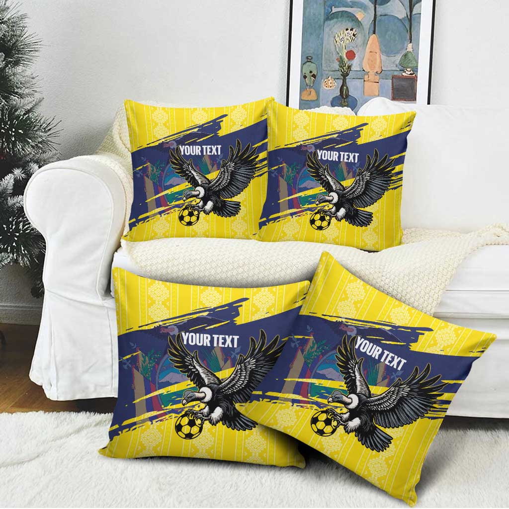 Ecuador Football Custom Pillow Cover 2026 Vamos La Tri Yellow South America Pattern - Wonder Print Shop