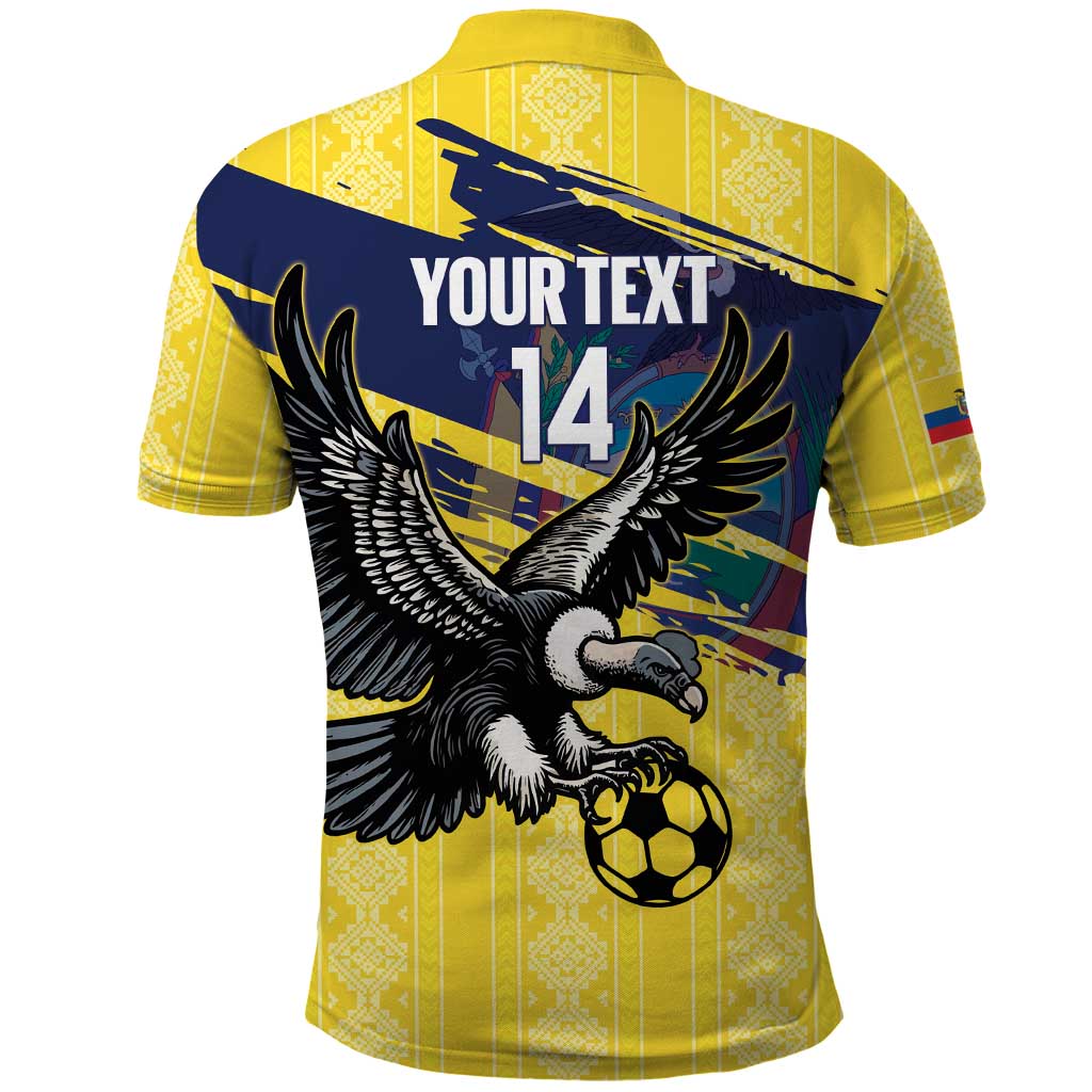 Ecuador Football Custom Polo Shirt 2026 Vamos La Tri Yellow South America Pattern - Wonder Print Shop