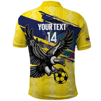 Ecuador Football Custom Polo Shirt 2026 Vamos La Tri Yellow South America Pattern - Wonder Print Shop