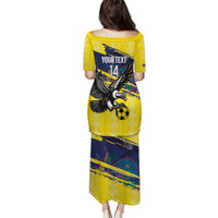 Ecuador Football Custom Puletasi 2026 Vamos La Tri Yellow South America Pattern - Wonder Print Shop