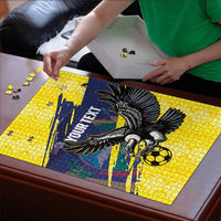 Ecuador Football Custom Puzzle 2026 Vamos La Tri Yellow South America Pattern - Wonder Print Shop