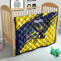 Ecuador Football Custom Quilt 2026 Vamos La Tri Yellow South America Pattern - Wonder Print Shop