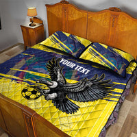 Ecuador Football Custom Quilt Bed Set 2026 Vamos La Tri Yellow South America Pattern - Wonder Print Shop