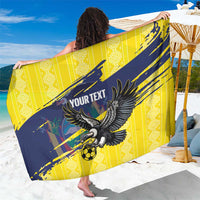 Ecuador Football Custom Sarong 2026 Vamos La Tri Yellow South America Pattern - Wonder Print Shop
