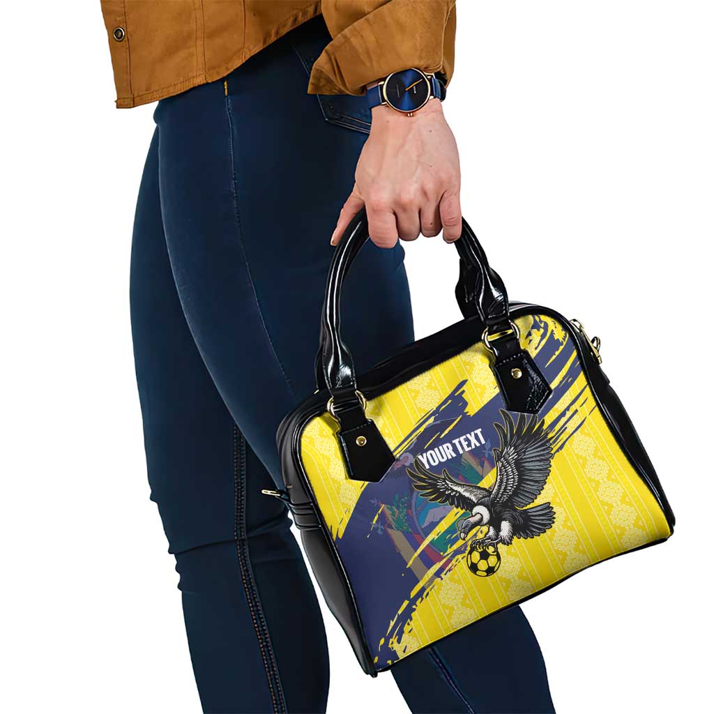 Ecuador Football Custom Shoulder Handbag 2026 Vamos La Tri Yellow South America Pattern - Wonder Print Shop