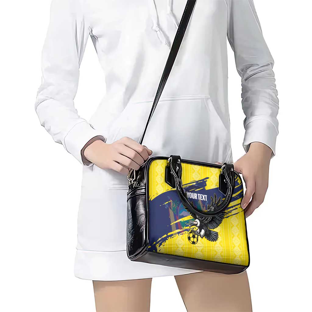 Ecuador Football Custom Shoulder Handbag 2026 Vamos La Tri Yellow South America Pattern - Wonder Print Shop