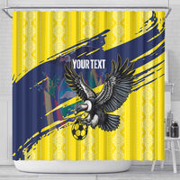 Ecuador Football Custom Shower Curtain 2026 Vamos La Tri Yellow South America Pattern - Wonder Print Shop