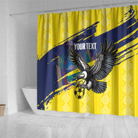 Ecuador Football Custom Shower Curtain 2026 Vamos La Tri Yellow South America Pattern - Wonder Print Shop