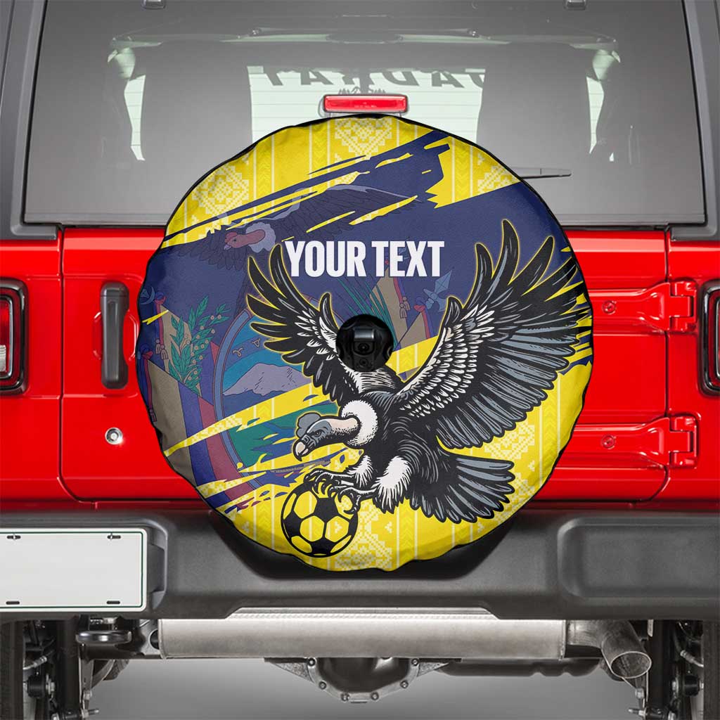 Ecuador Football Custom Spare Tire Cover 2026 Vamos La Tri Yellow South America Pattern - Wonder Print Shop