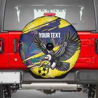 Ecuador Football Custom Spare Tire Cover 2026 Vamos La Tri Yellow South America Pattern - Wonder Print Shop