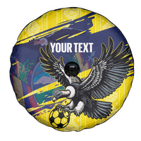 Ecuador Football Custom Spare Tire Cover 2026 Vamos La Tri Yellow South America Pattern - Wonder Print Shop