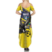 Ecuador Football Custom Summer Maxi Dress 2026 Vamos La Tri Yellow South America Pattern - Wonder Print Shop